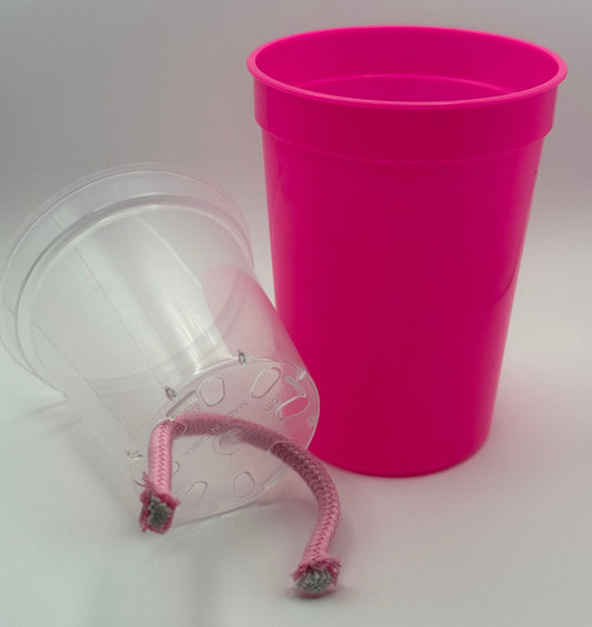 3" Self Watering Pot (Neon Pink)