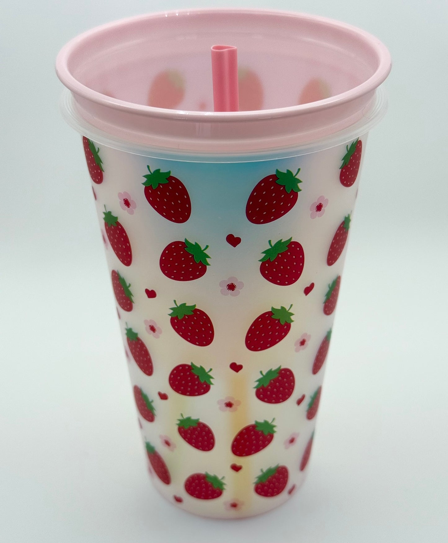 3.5" Strawberry Boba Self Watering Cup