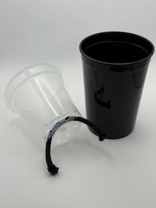 3" Self Watering Cup Black