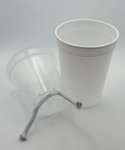 3" Self Watering Pot (White)